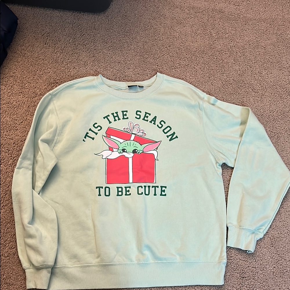 Green baby Yoda Holiday Sweater